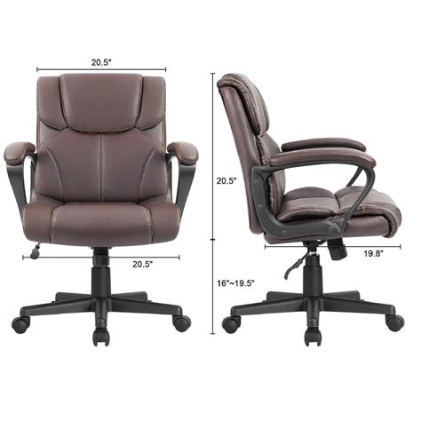 Homall Mid Back Office Chair Swivel Computer Task Chair with Armrest E – homalldirect