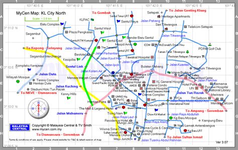 MALAYSIA CENTRAL: MyCen Maps: Map Of KL City North