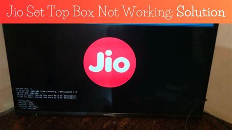 Jio Set Top Box Not Working | Jio Set Top Box Home Screen Not Working.. here are all the ...