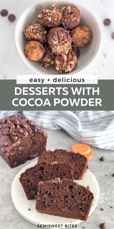 8 Dessert Recipes with Cocoa Powder