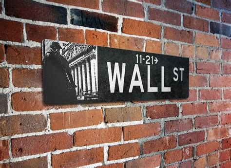 Wall Street Street Sign Wall Street Aluminum Street Sign | Etsy