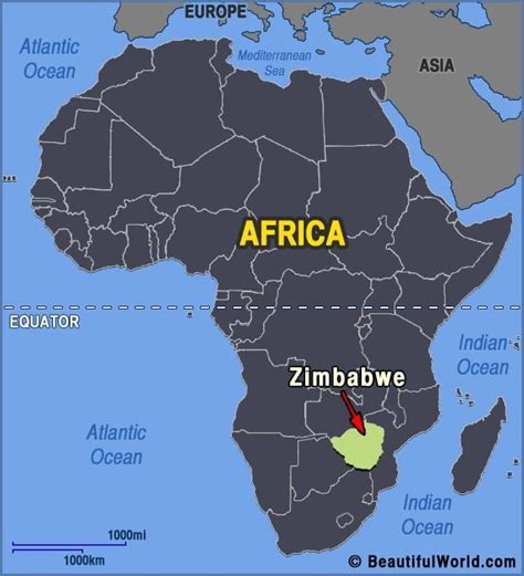 Map of Zimbabwe - Facts & Information - Beautiful World Travel Guide