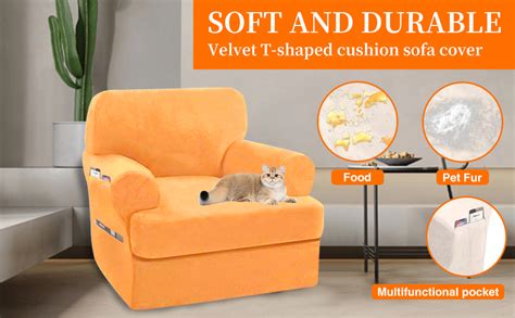 Amazon.com: HewTLES Waterproof Sofa Cover 2 Piece Set Highly Elastic T Cushion Chair Cover ...