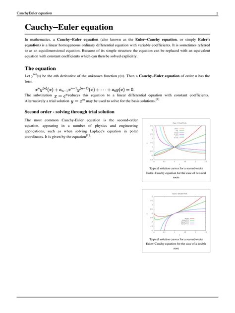 Cauchy–Euler equation | Ordinary Differential Equation | Equations