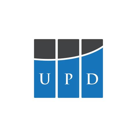 diseño de logotipo de letra upd sobre fondo blanco. upd concepto de logotipo de letra de ...