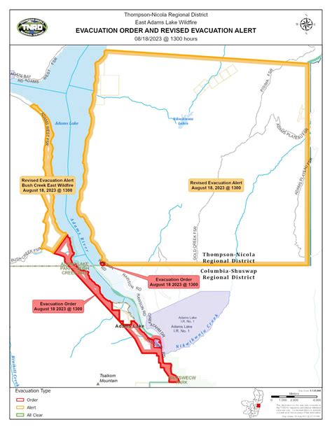 Evacuation Order - Adams Lake - Lower East Adams Lake Wildfire ...