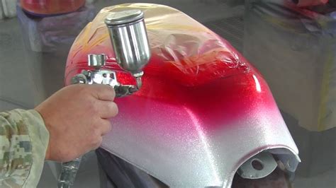 カスタムペイント・How to custom paint a motorcycle / How to paint candy color ...