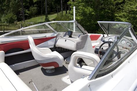 Interior of Docked Speed Boat. Stock Image - Image of dashboard, marine ...