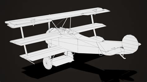 Fokker DR1 Triplane WW1 3D-Modell $29 - .fbx .max .obj .unitypackage .c4d .blend .usdz .upk .ma ...