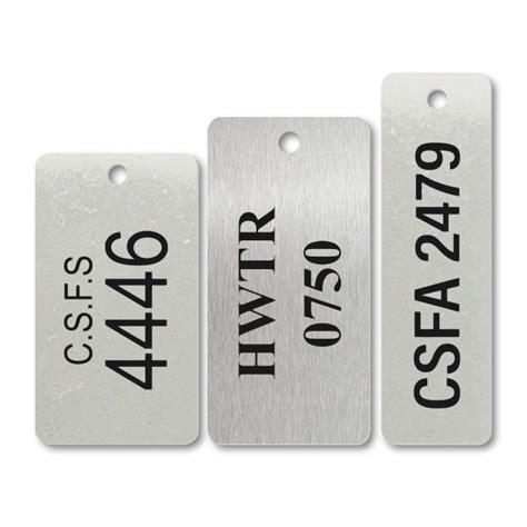 IdentificationTags.com : Stainless Steel Rectangular One Hole Engraved Tags