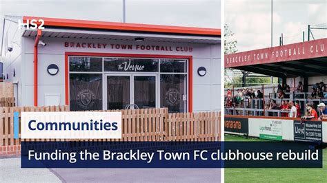 Brackley Town FC clubhouse rebuilt thanks to £75k HS2 grant - YouTube