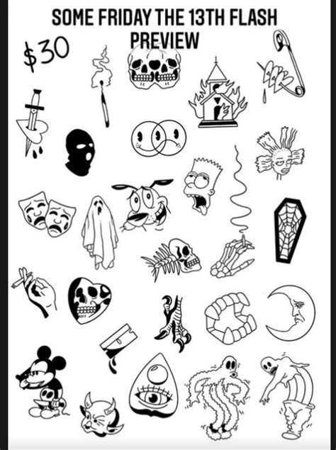 Top more than 74 friday the 13th tattoo flash sheet best - in.cdgdbentre