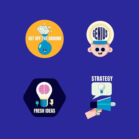 Fresh ideas creative badge collection | Premium Vector - rawpixel