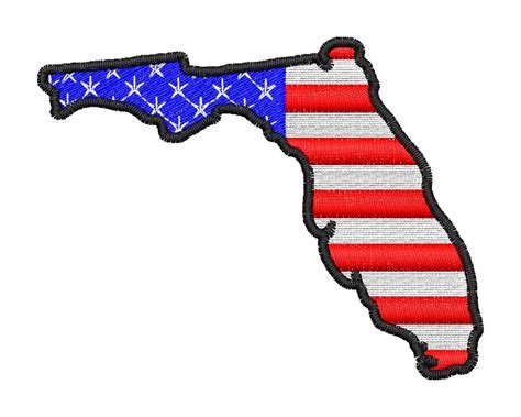 Florida State USA Flag Embroidery Design - Etsy