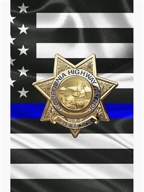 "California Highway Patrol - CHP Officer Badge - The Thin Blue Line ...