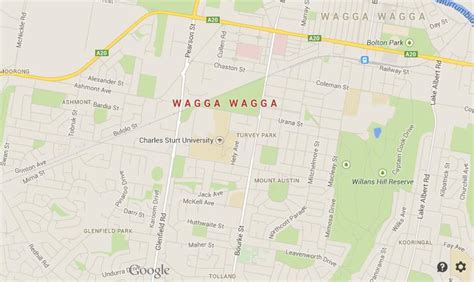 Map of Wagga Wagga - World Easy Guides