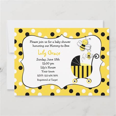 Bumble Bee Baby Shower Invitations | Zazzle