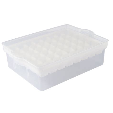 48 Grids Ice-cube Making Mold Multi-Function Ice-cube Tray with Storage Box and Cover ...