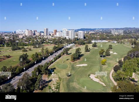 Aerial view over Los Angeles Country Club Stock Photo - Alamy