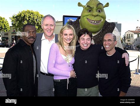 Eddie Murphy, John Lithgow, Cameron Diaz, Mike Myers & Jeffrey Katzenberg at the Dreamworks ...