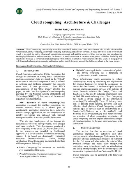 (PDF) Cloud computing: Architecture & Challenges