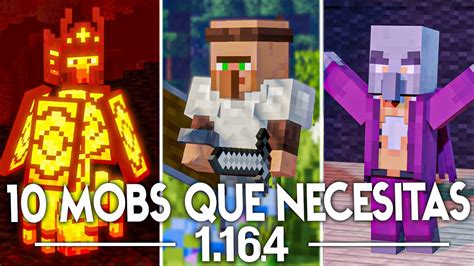 10 MOBS que NECESITAS en MINECRAFT 1.16.4 🐧🦁 - YouTube