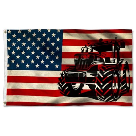 Cayyon Tractor Flag Farmer Tractor American Grommet Flag 3x5Feet Banner ...