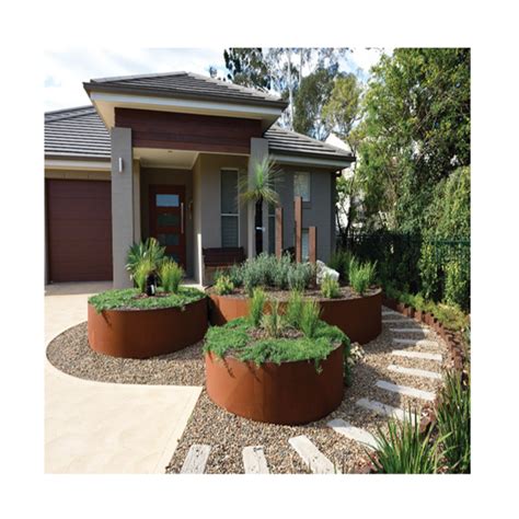 Elegant Corten Steel Flower Pot Planter for Outdoor Gardens