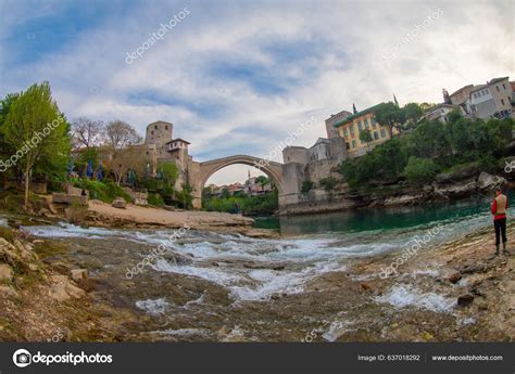 Fantastic Skyline Mostar Mostar Bridge Houses Minarets Sunset Location ...