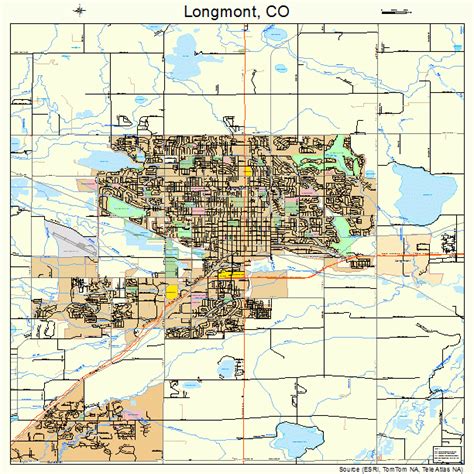 Longmont Colorado Street Map 0845970