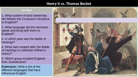 Henry II Thomas Becket | Teaching Resources