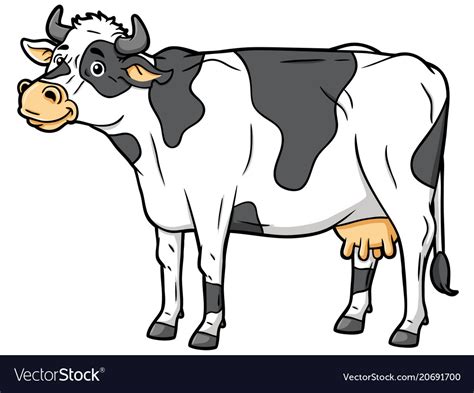 Cartoon dairy cattle Royalty Free Vector Image