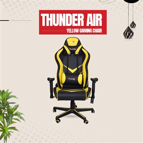 Thunder Air Yellow Gaming Chair - Office Furniture