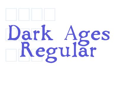 Dark Ages Regular - Font Free Download