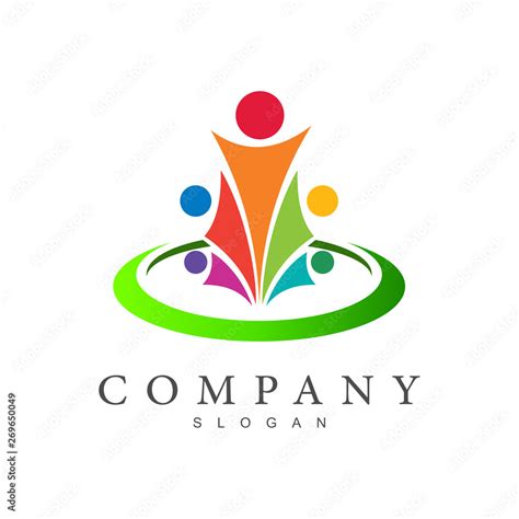 family logo, association logo + human logo Stock Vector | Adobe Stock