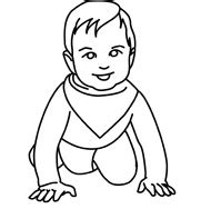 toddler clipart black and white - Clip Art Library