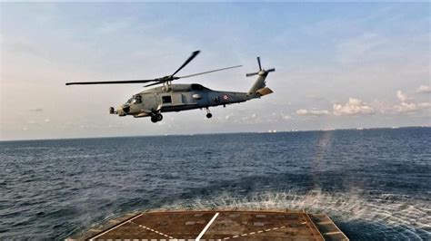 Navy’s newest MH-60R chopper carries out maiden landing on warship ...