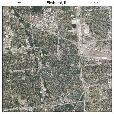 Aerial Photography Map of Elmhurst, IL Illinois