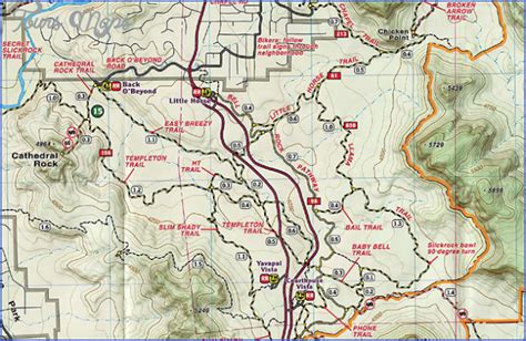 Sedona Hiking Trail Map - ToursMaps.com