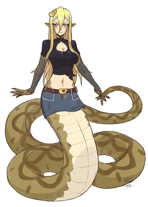 [ Monster Musume OC Revamp ] - Alexia, the Echidna by FlareViper on DeviantArt