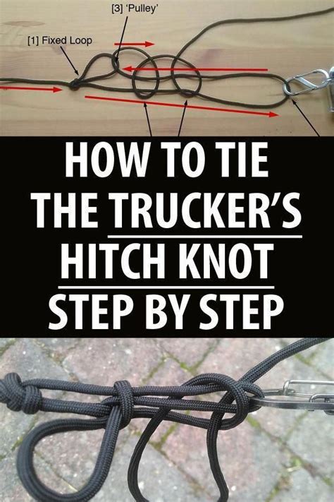 truckers hitch knot pinterest | Survival knots, Knots, Rope knots