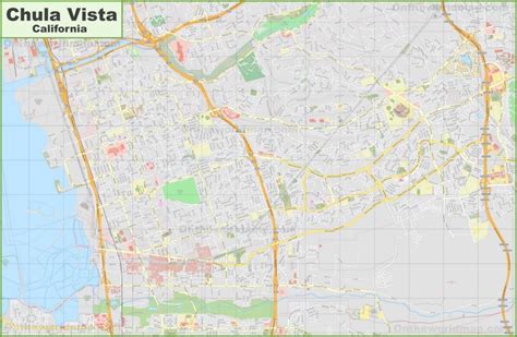 Large detailed map of Chula Vista - Ontheworldmap.com