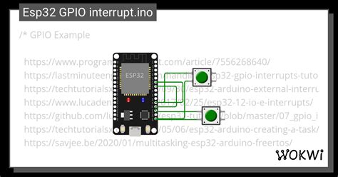 Esp32 GPIO interrupt.ino - Wokwi ESP32, STM32, Arduino Simulator