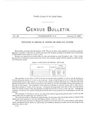 Fillable Online www2 census POPULATION OF' MONTANA BY COUNTIES AND ...