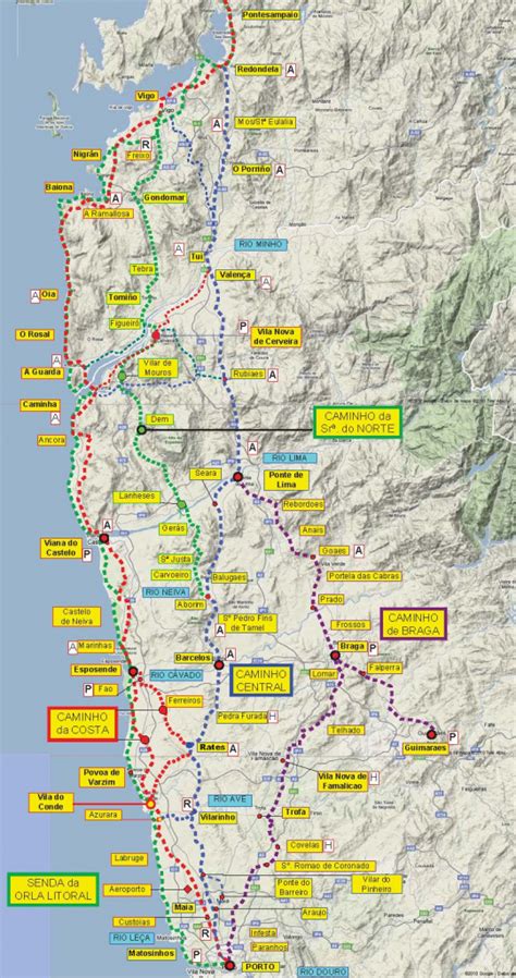 El Camino De Santiago Compostela Pilgrimage Map | El Camino In 2019 ...