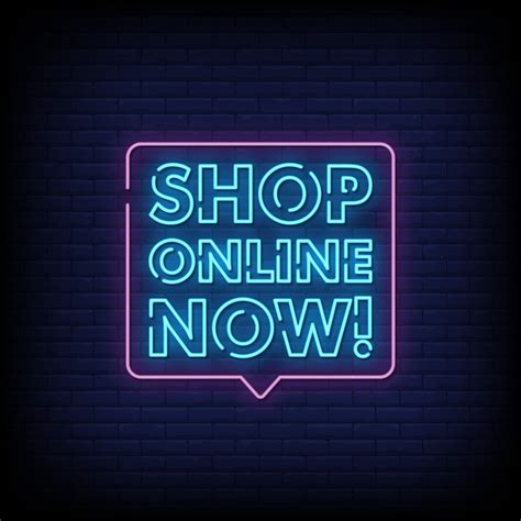 Shop Online Now Neon Signs Style Text Vector 2405335 Vector Art at Vecteezy