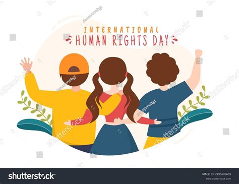 Human Rights Day Template Hand Drawn Stock Vector (Royalty Free ...