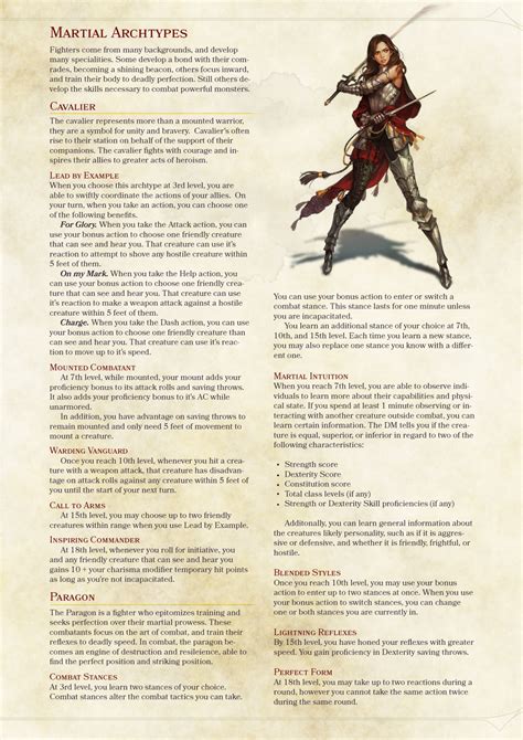 DnD 5e Homebrew — Barbarian, Fighter, Monk and Rogue subclasses by...