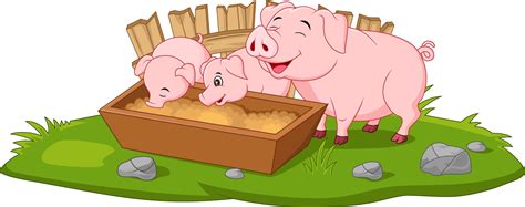 Cute cartoon mother pig and piglets 5158006 Vector Art at Vecteezy