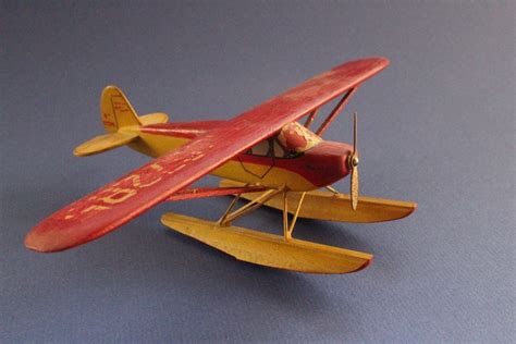 Model Plane Model Airplane Folk Art Wood Airplane Wooden